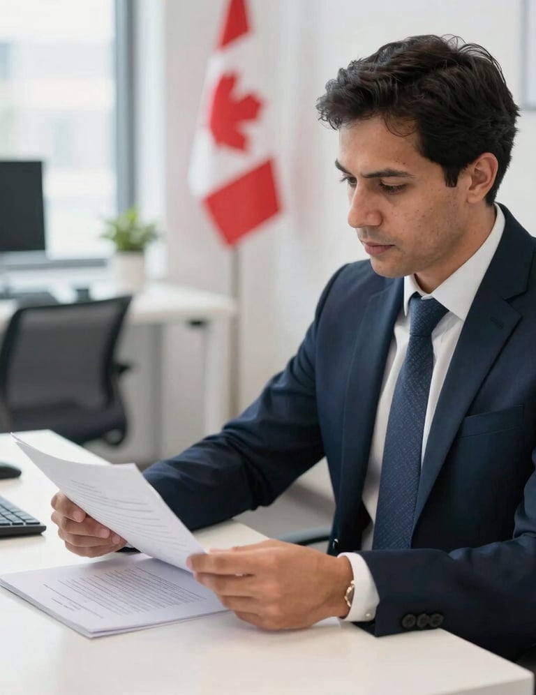 A friendly person typing on a laptop with a resume template on the screen.