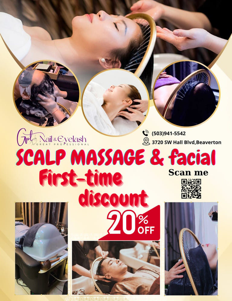 SCALP MASSAGE AND FACIAL DISCOUNT