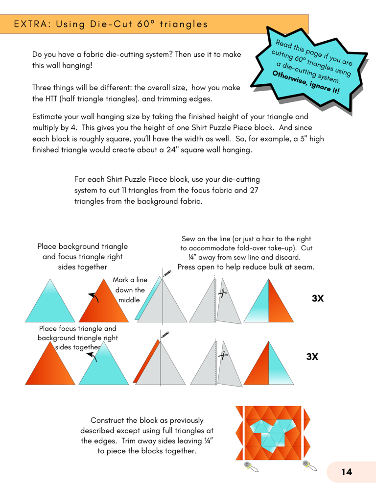 Using Die-Cut 60 triangles for HTTs