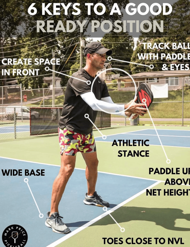 6 Keys to a good ready position in pickleball