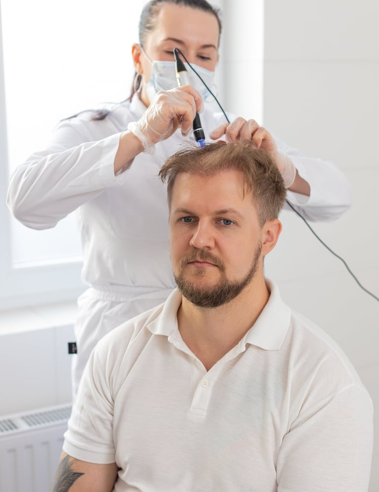 Une séance de hairneedling. Adobe stock