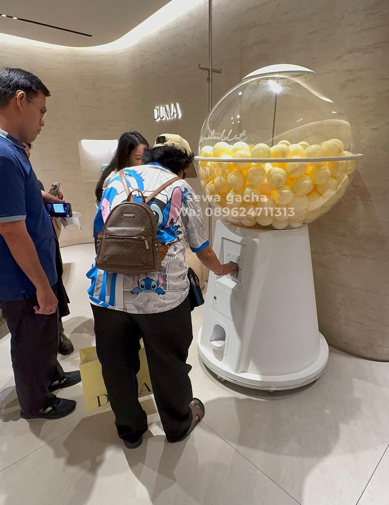 sewa mesin gachapon jumbo white  jakarta