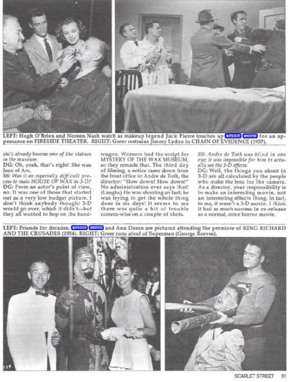 1995 Dabbs Greer interview in Scarlet Street, page 51