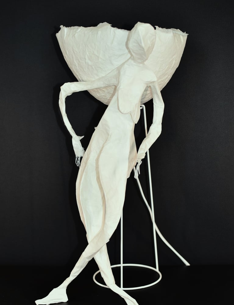 lightened doll paper sculpture Sète