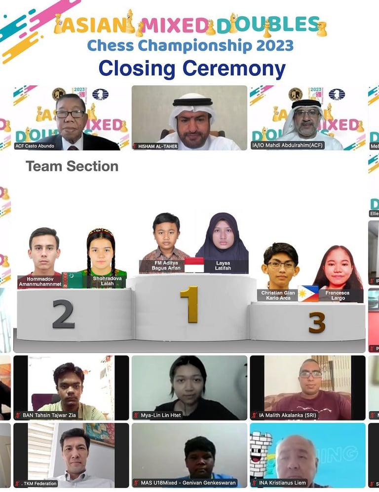 Asian Mixed Doubles Chess Championship 2023 by Asian Chess Federation