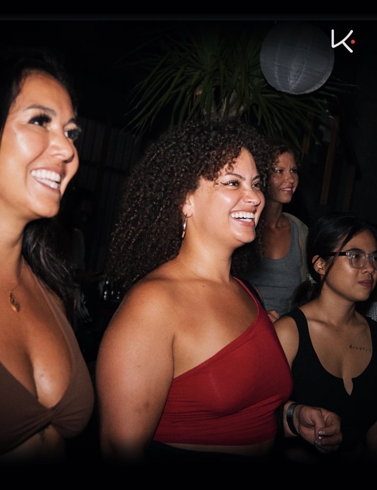 Kenji Ramen Bali vibrant evening atmosphere - izakaya dining with music and entertainment