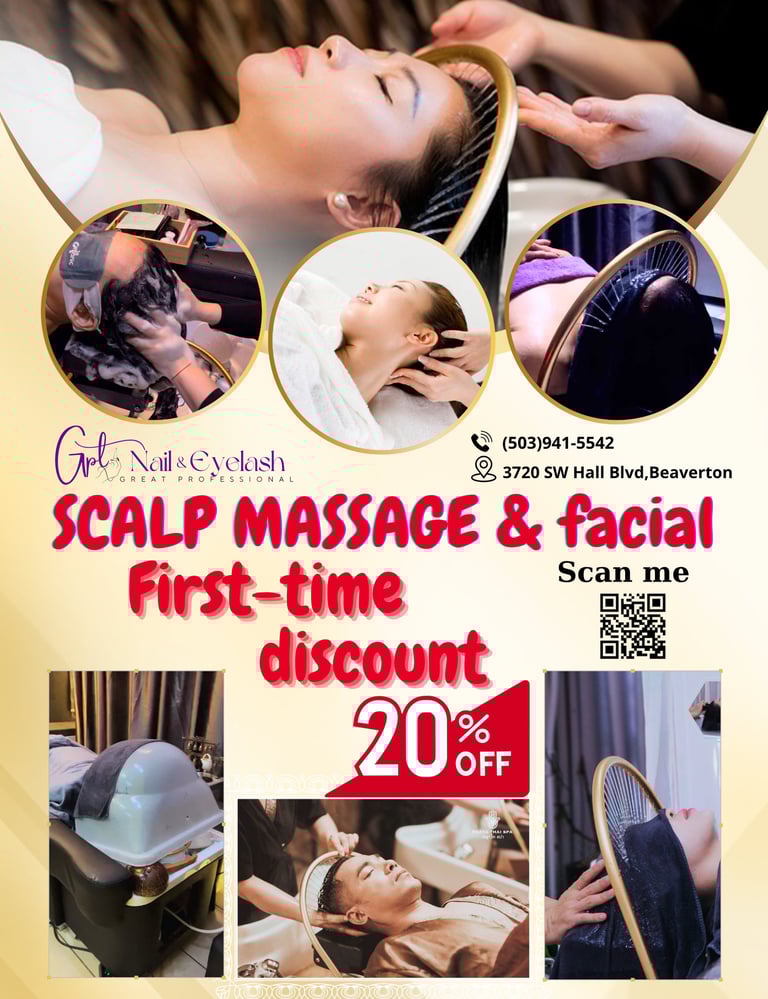 SCALP MASSAGE AND FACIAL DISCOUNT
