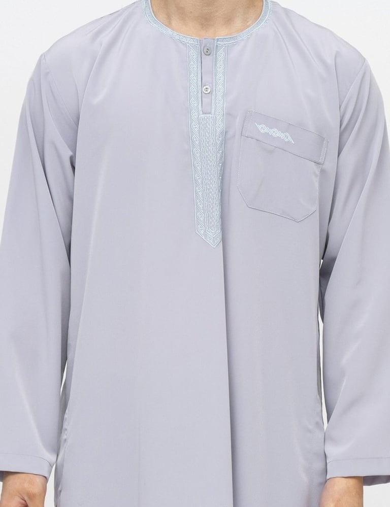 Qamis Al Emad Marocain Gris