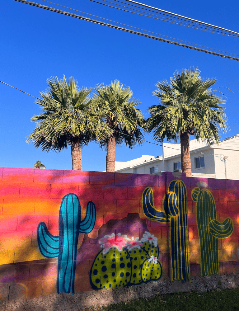 Arizona unic colorful mural by muddy lotus 