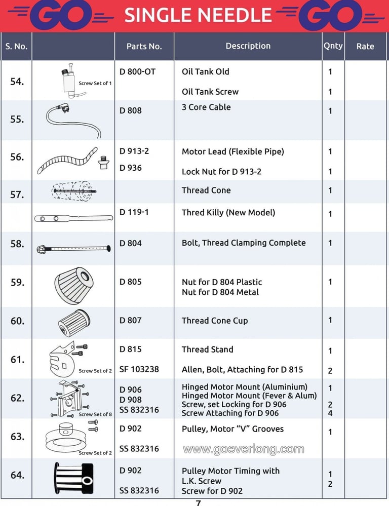 Sewing Machine Spare Parts Manufacturer