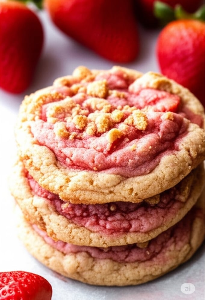 Strawberry crunch cookie recipe
