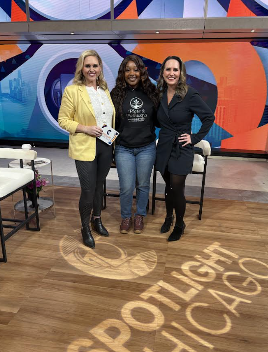 Alicia Spradley appearing on WGN-TV in November 2025 