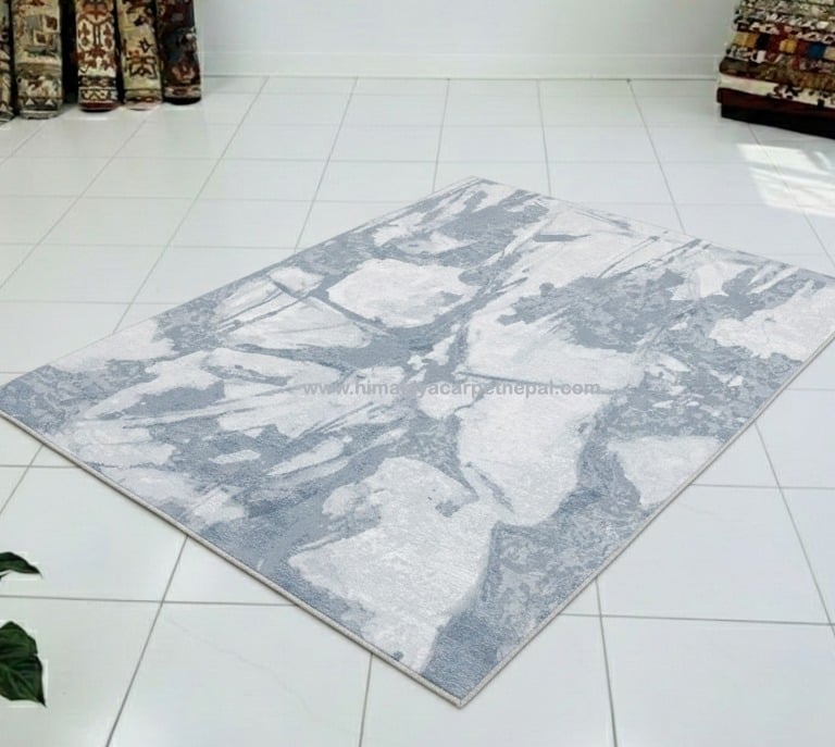 Custom Rugs - Abstract hand-knotted rug with organic splatters and sweeping brushstrokes