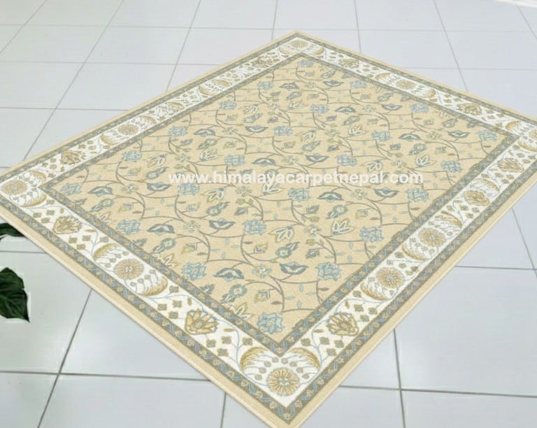 Custom Rugs - Contemporary traditional hand-knotted rug with intricate floral and geometric patterns