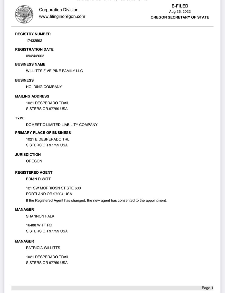 Witt Fraud in Oregon Doesn't sit Well