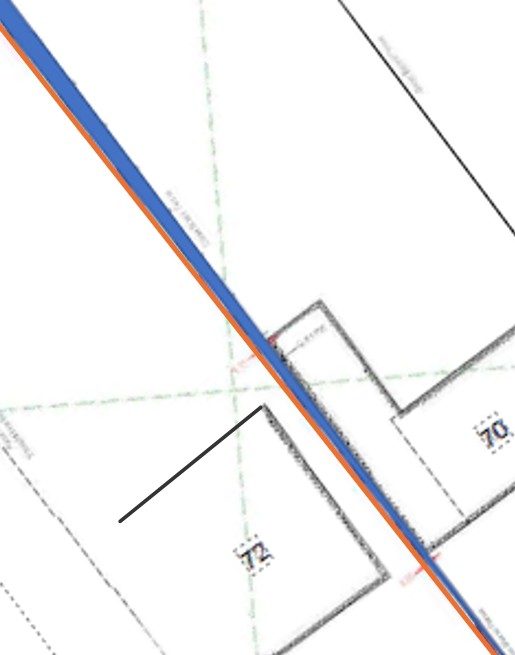Rosa bell's solicitor shaded the blue region to show the adverse possession land.to claim.