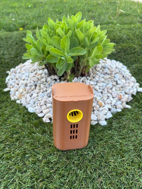 Boite à frelon asiatique unique 3D lit et appas intégré de taille S (1 entrée)