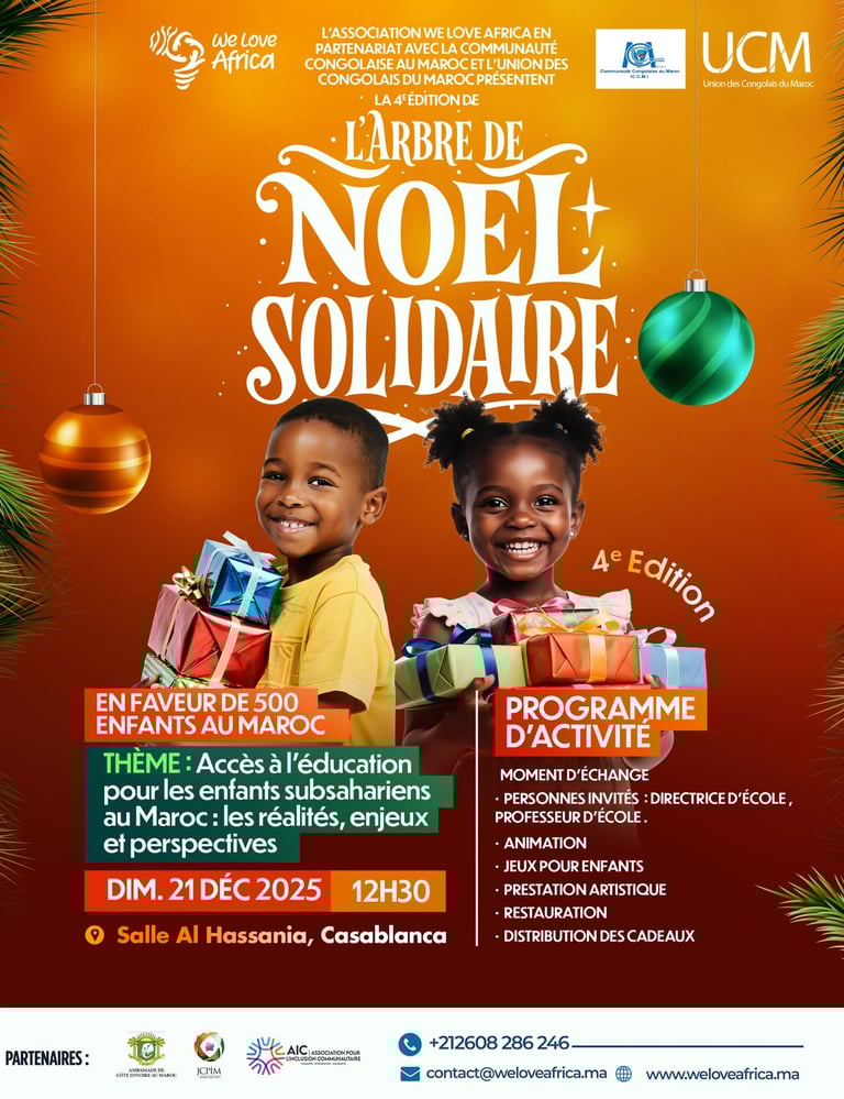 arbre solidaire de noel à casablanca