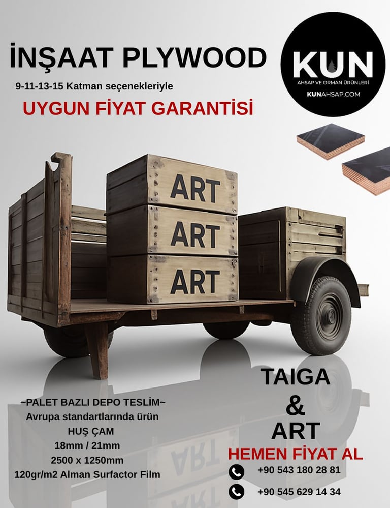 Plywood Fiyatları için Kun Ahşap ile iletişime geçin!