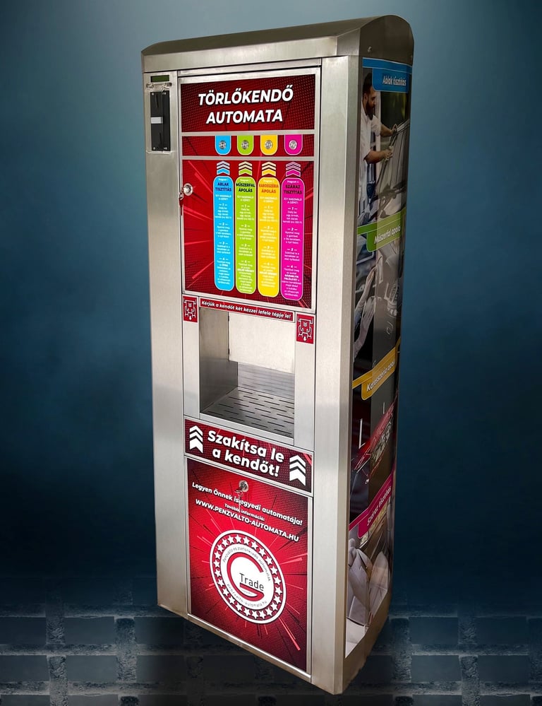 Törlőkendő automata