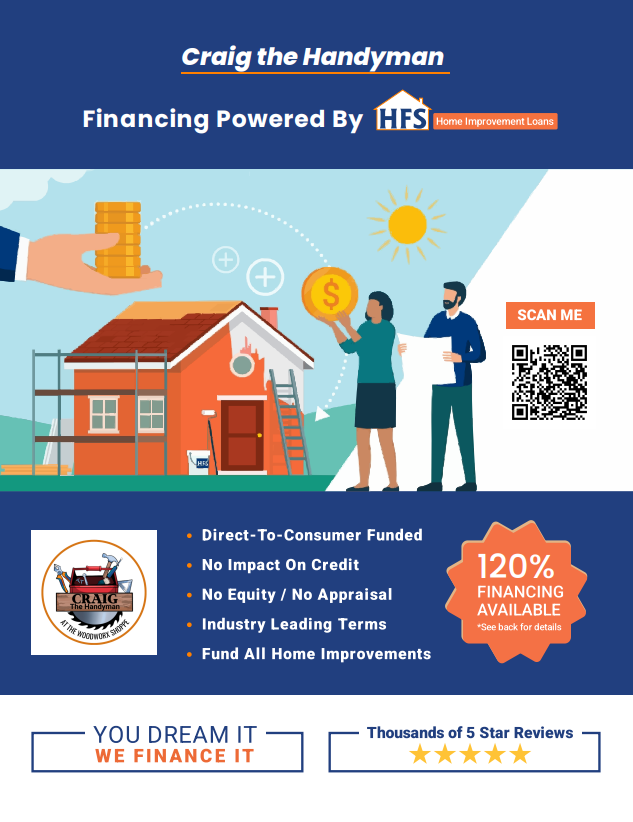 Craig the Handyman home improvement financing options graphic