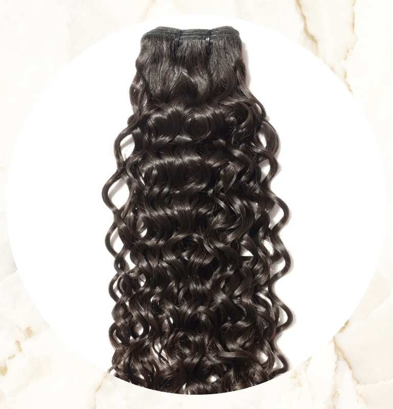 Echthaar deepwave curly weft lockig