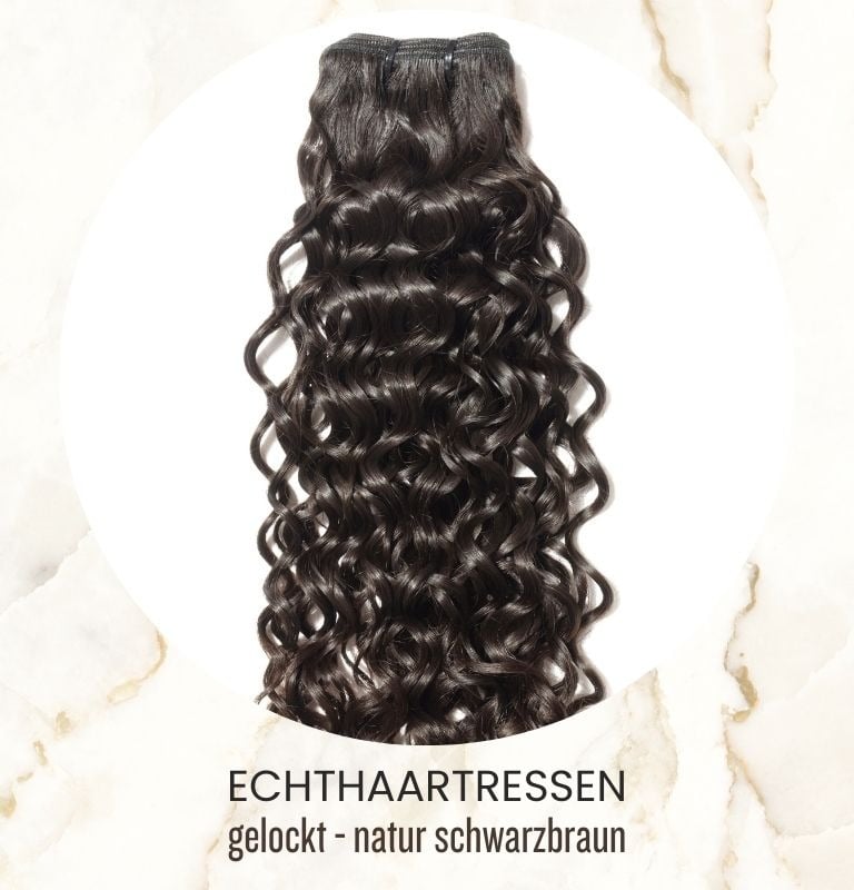 deepwave echt haare extensions lockig natur dunkelbraun
