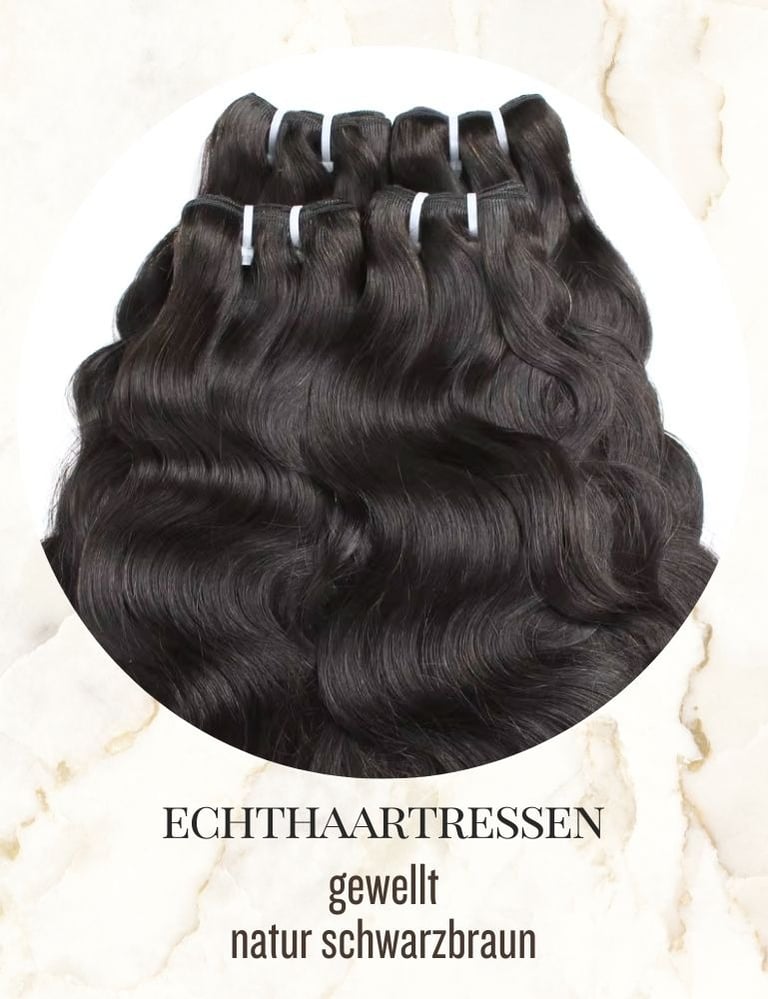 Echthaartressen Gewellt haarverlängerung weaving