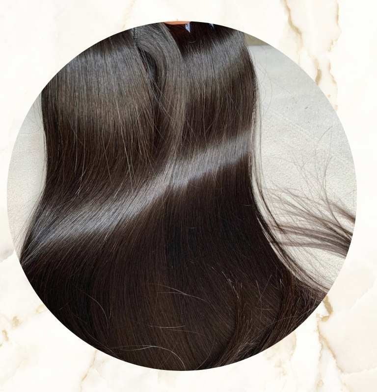 Echthaartressen weft glatt