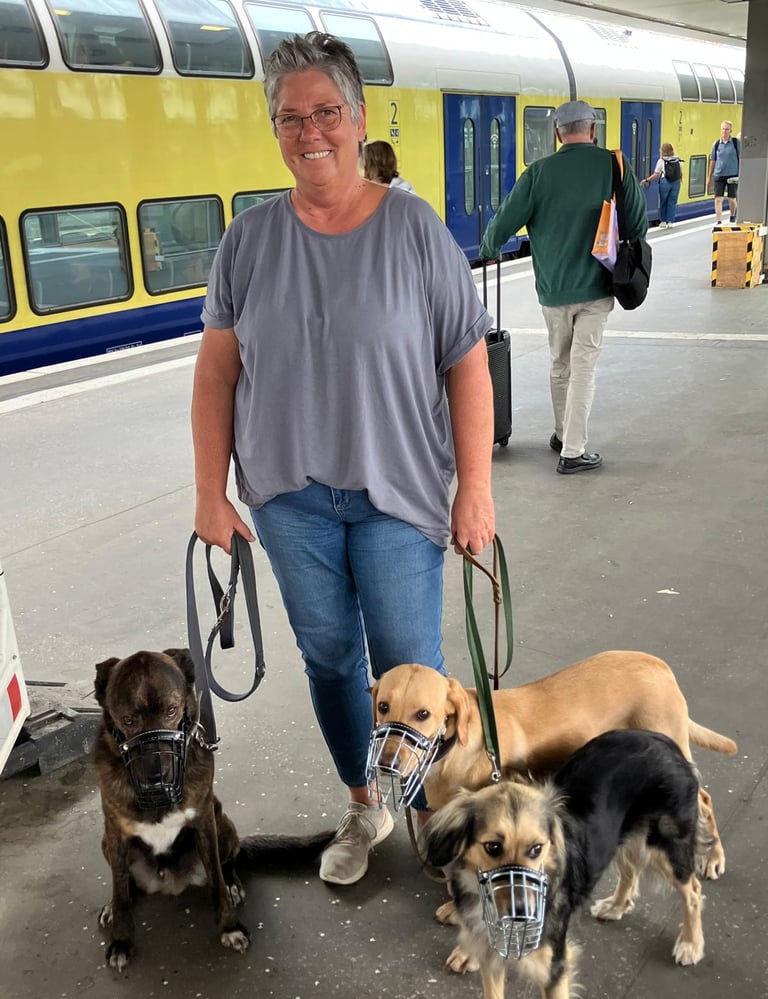 Marion beim Training in Hannover Hauptbahnhof