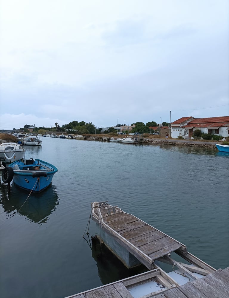 New mooring on the canal Rhone Sete