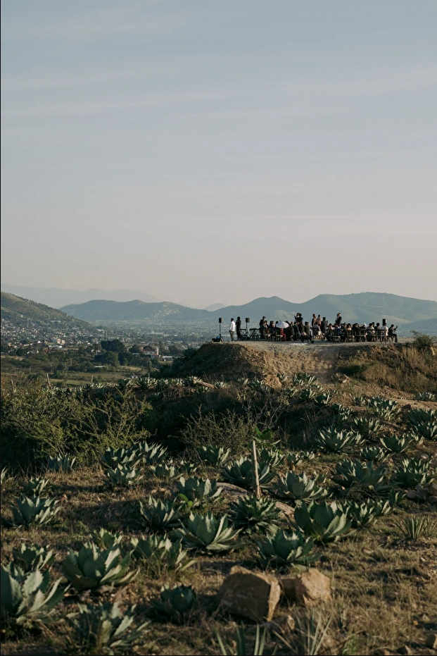 a group of people riding on a hill