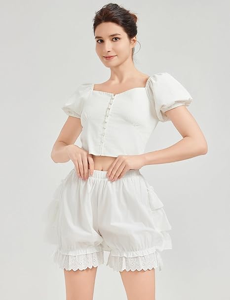 manequin en short bloomer blanche