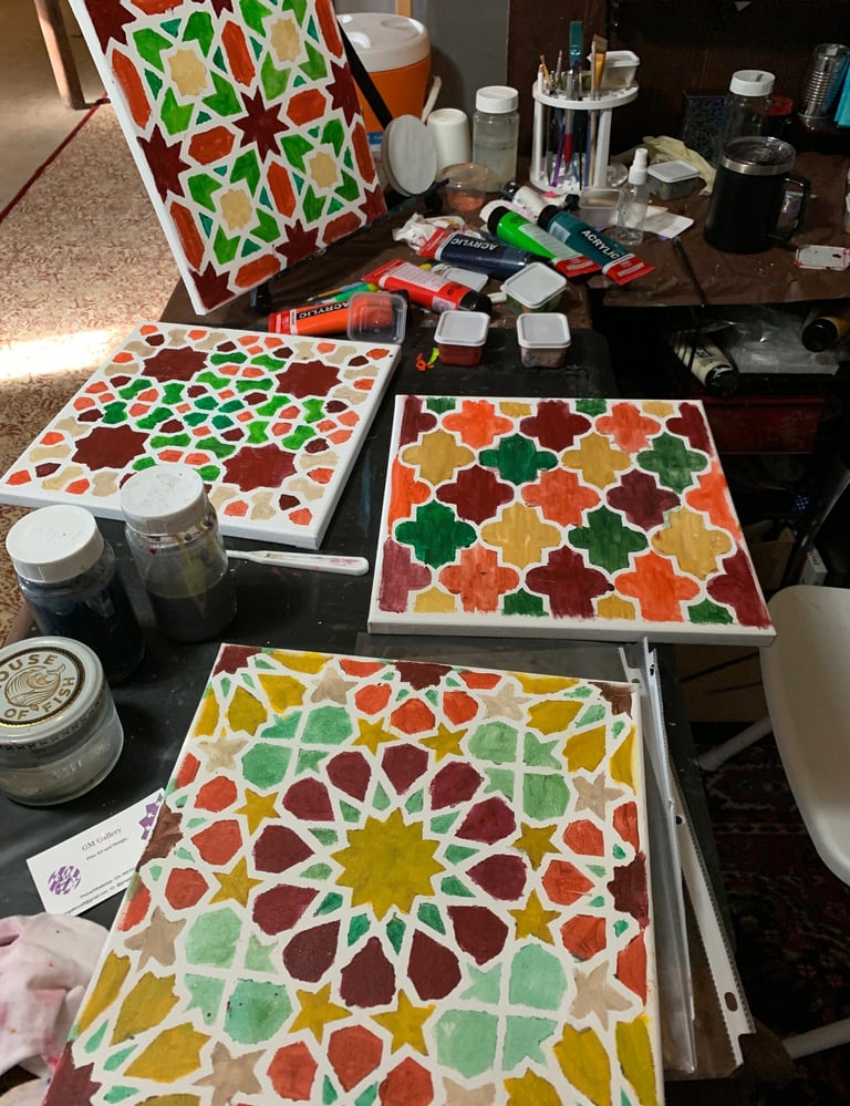 At the studio