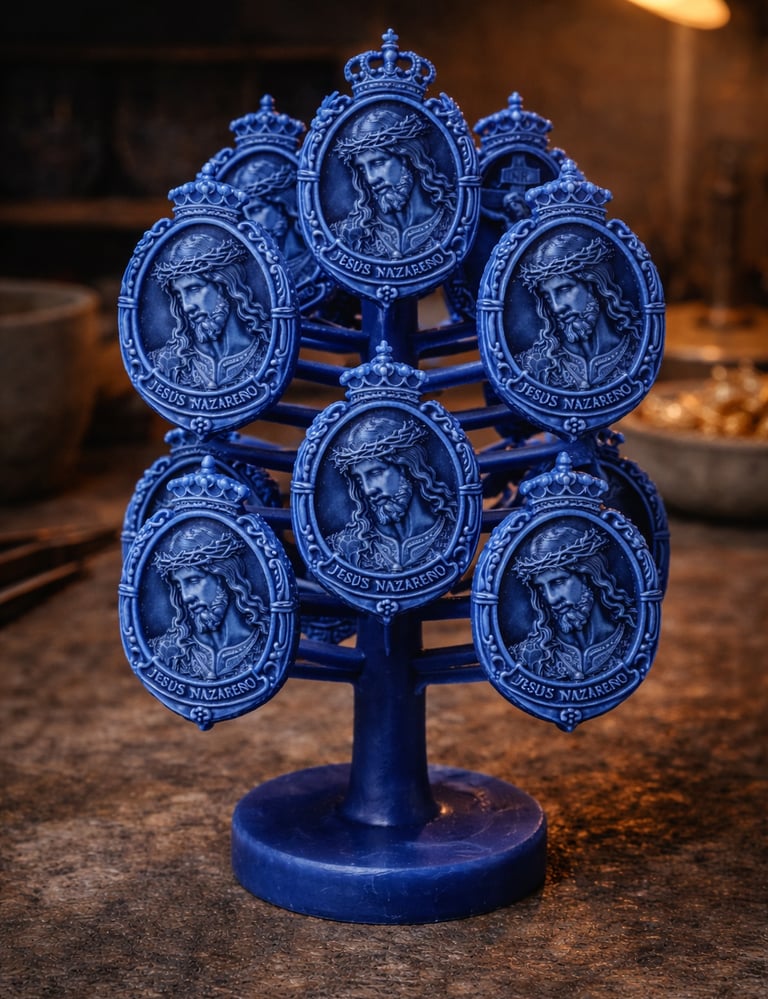 arbol de ceras para fundición de plata joyería insignias cofradía