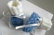 Bonnet et chaussons layette bb bleublancneige