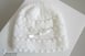 Bonnet blanc layette bb tricot fait main