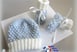Bonnet et chaussons layette bb bleublancneige