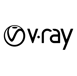 Logo of V-Ray, a rendering software, with a stylized 'v' inside a circle followed by the text 'v-ray