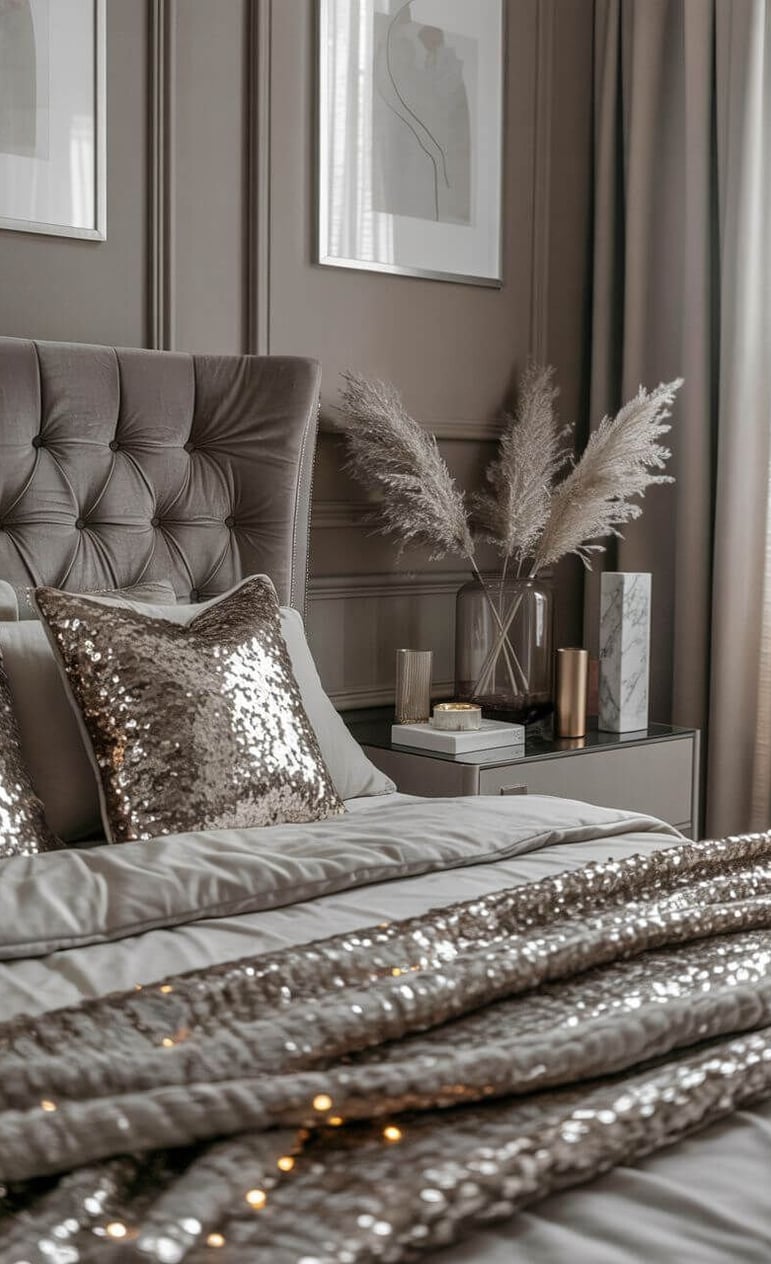 glamorous boho bedroom