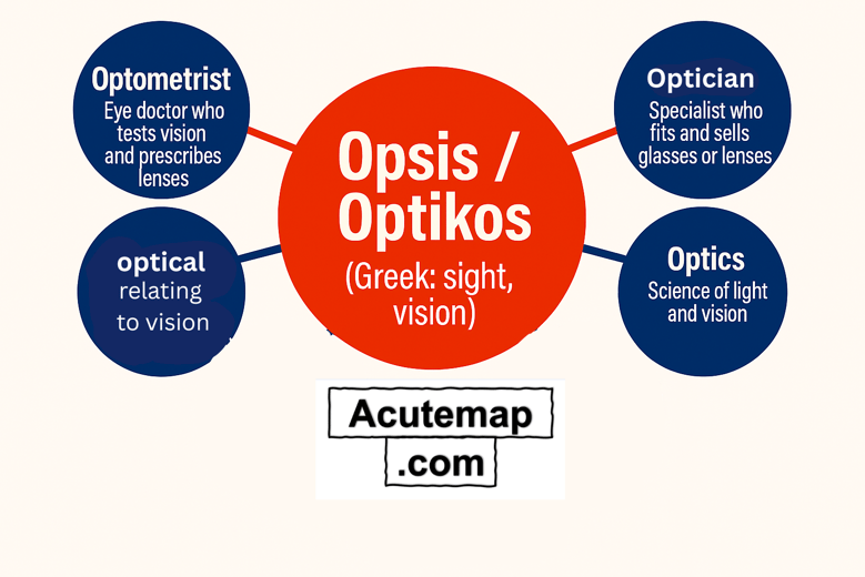 Root Word Opsis, Optikos, Word Power Made Easy