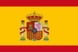 La bandera del Reino español, que presenta idioma española