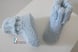 chaussons bleus layette bb tricotée main