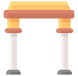 a table with a table top and a chair