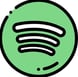 a green spot spotify logo