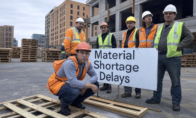 construction workers experience materials shortage