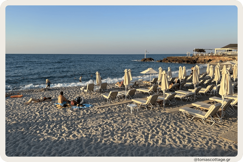 Gouves beach in Crete, Greece