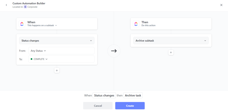 ClickUp Automation Archive Example 2