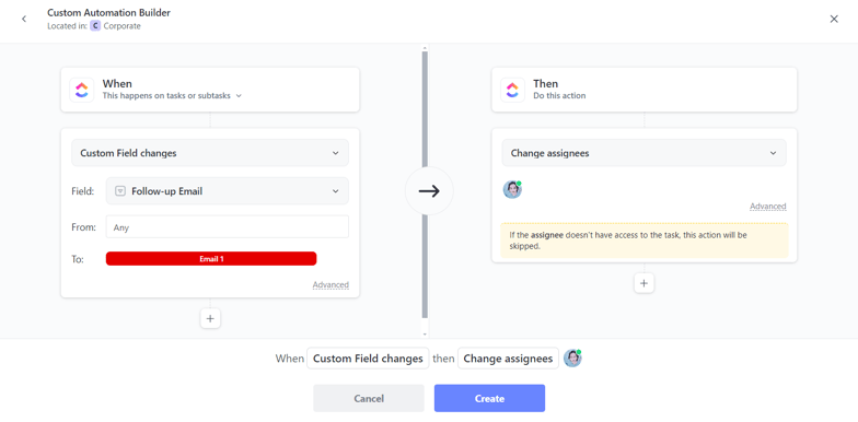 ClickUp Automation Assignee Example 3