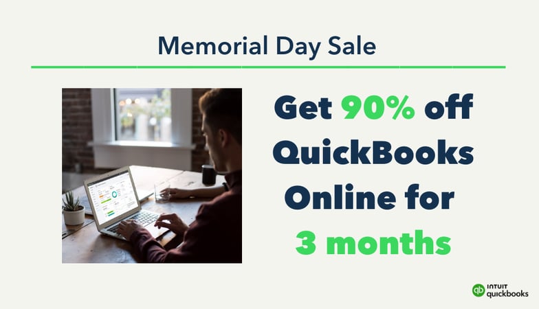 Memorial Day Sale Get 90% off Quickbooks Online for 3 months
